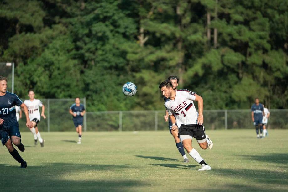 Lucas Ros playing soccer